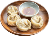 Jjin Mandu, ravioli al vapore, 4 pezzi, come servito al Dream