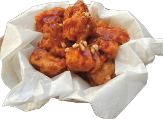 Pollo fritto piccante, come servito al Dream