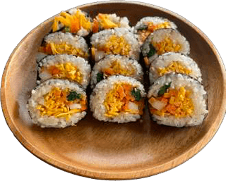 Yubu Kimbab, vegetariano, 12 pezzi, come servito al Dream